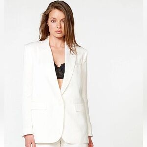 Bardot Revolve Linen Blazer Oversized Relaxed Fit